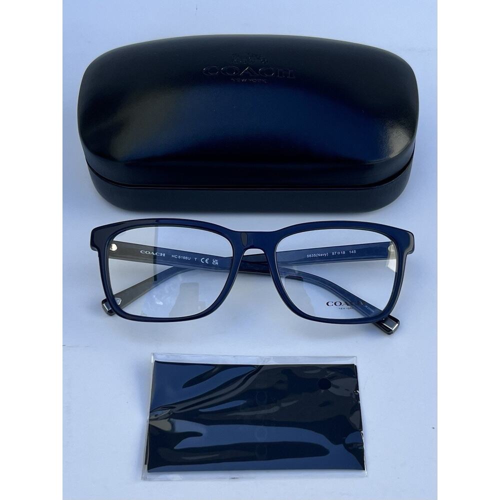COACH HC6166U Acetate Rectangle Navy Frames 57 18 145 NEW - Picture 14 of 14